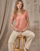 T-shirt col V orange T-shirt col V orange