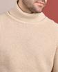 Pull col roulé blanc