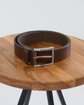 Ceinture à boucle uni en cuir noir Ceinture à boucle uni en cuir noir