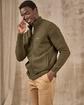 Cardigan zippé col montant vert Cardigan zippé col montant vert