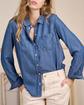 Chemise façon denim bleu