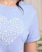 T-shirt cœur Grayce bleu