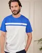 T-shirt colorblock bleu