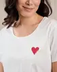 T-shirt cœur Glenna blanc