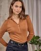 Polo manches longues beige
