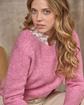 Pull mailles croisées rose Pull mailles croisées rose