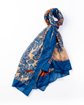 Chèche fantaisie en coton bleu Chèche fantaisie en coton bleu