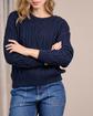 Pull torsadé bleu