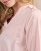 Blouse à rayures ton sur ton rose