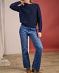 Pull torsadé bleu