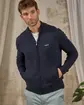 Cardigan à col camionneur bleu Cardigan à col camionneur bleu