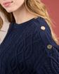 Pull torsadé bleu