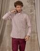 Chemise rayures verticales rouge