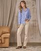 Chemise rayures verticales bleu