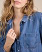 Chemise façon denim bleu