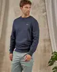 Sweat col rond bleu