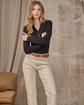 Polo manches longues noir