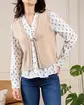 Cardigan sans manches beige