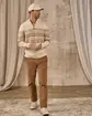 Pull camionneur beige