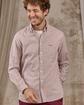 Chemise rayures verticales rouge