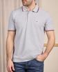 Polo logo badge gris