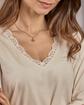 T-shirt col dentelle