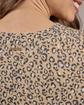 Pull fleuri beige