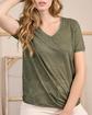 T-shirt à fines rayures vert