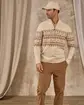 Pull camionneur beige