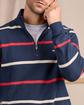 Sweat rayé col camionneur bleu Sweat rayé col camionneur bleu
