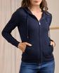 Cardigan zippé bleu