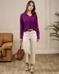 Pull doux violet