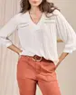 Blouse à détails blanc