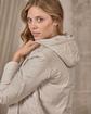 Sweat zippé bi-matières blanc Sweat zippé bi-matières blanc