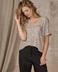 T-shirt à sequins gris