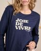 T-shirt message bleu