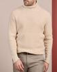 Pull col roulé blanc